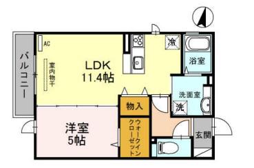 サニーコート俊徳(1LDK/1階)の間取り写真