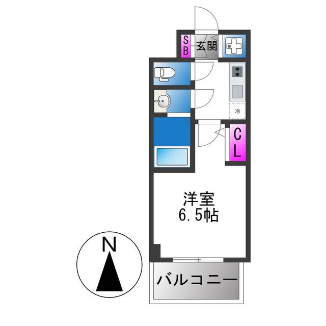 S-RESIDENCE布施AVENTRA(1K/12階)の間取り写真