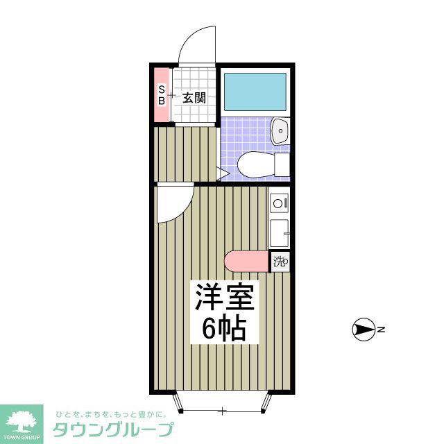 ベルピア飯能第2(ワンルーム/2階)の間取り写真