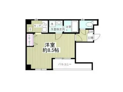 BONHEUR新小岩(ワンルーム/4階)の間取り写真