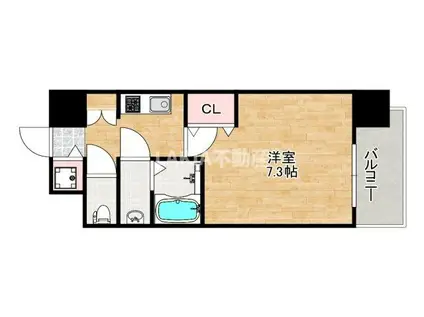 スプランディッド天王寺III(1K/13階)の間取り写真