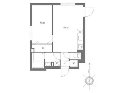 エルファーロ代々木(1LDK/3階)の間取り写真