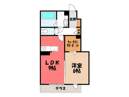 RESIDENCE歌川町 C棟(1LDK/1階)の間取り写真