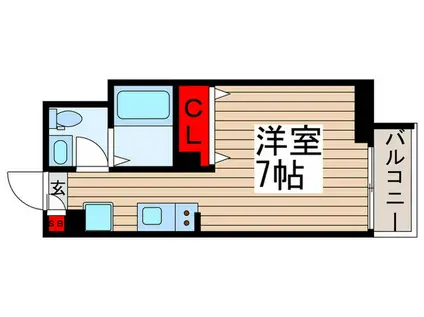 CHATSWORTH北千住(ワンルーム/3階)の間取り写真