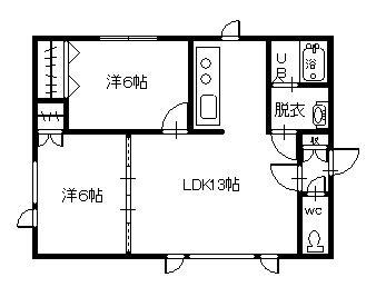 ロジュマン(2LDK/2階)の間取り写真