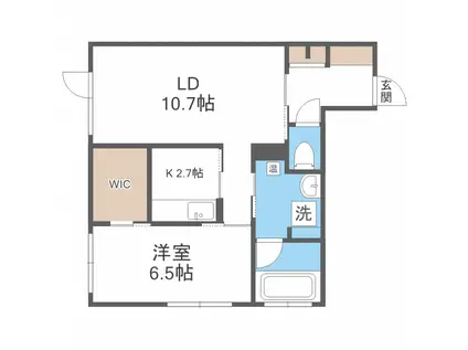 LE JARDIN DE MIYANOMORIル・ジャルダン デュ(1LDK/2階)の間取り写真