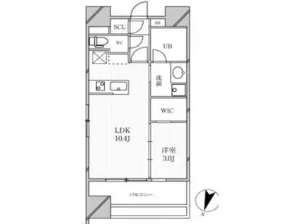 GRANPASEO明大前(1LDK/5階)の間取り写真