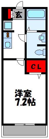 エ・マーブル(1K/2階)の間取り写真