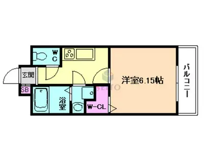 リコルテサンブライトネス(1K/1階)の間取り写真