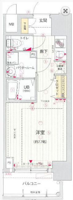 サムティ本町橋IIメディアス(1K/9階)の間取り写真
