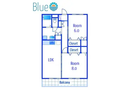 ファーストシティ湘南(2LDK/3階)の間取り写真
