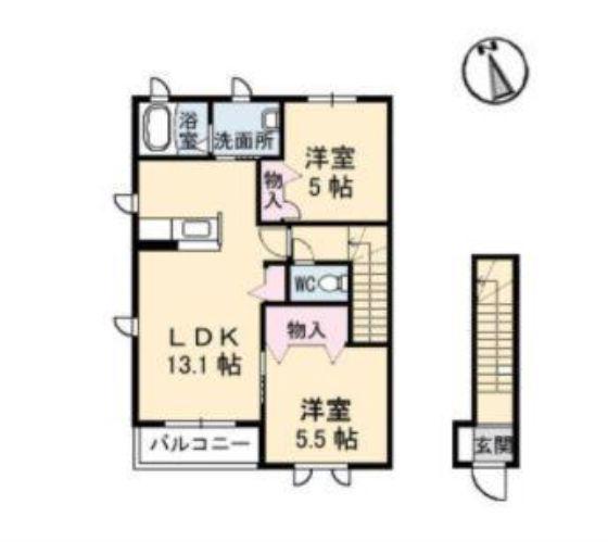 K-STYLE(2LDK/2階)の間取り写真