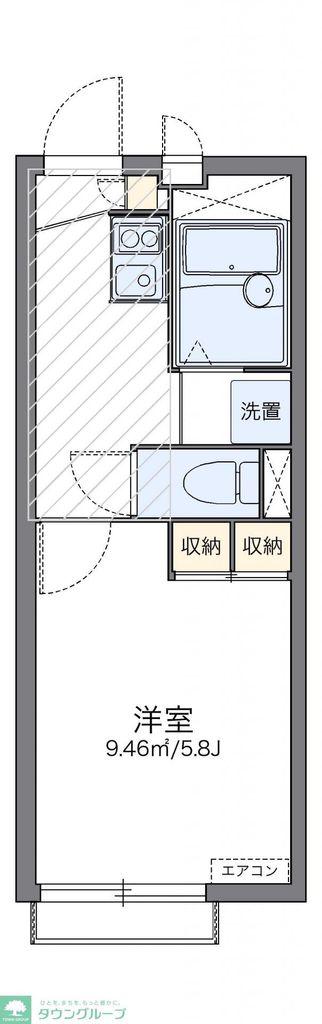 レオパレス上台ハイツ(1K/2階)の間取り写真