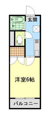 第2レンツェン(1K/2階)の間取り写真