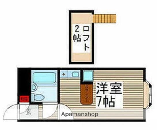 ベルピア 安浦第3(ワンルーム/2階)の間取り写真