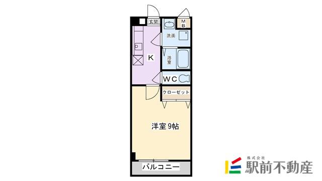 コンフォールHI(1K/2階)の間取り写真
