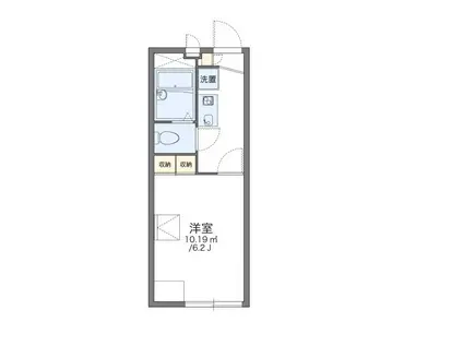 レオパレスHANAMIZUKI(1K/1階)の間取り写真