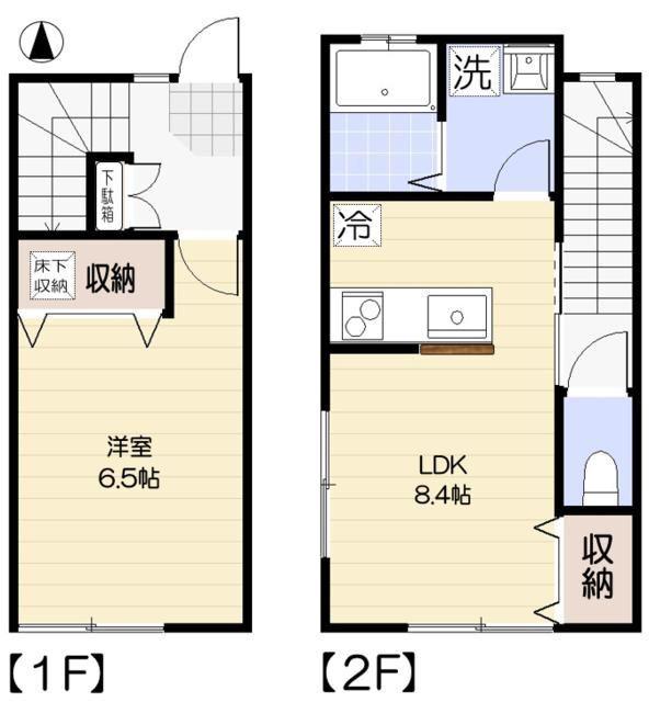 ALLEY新高円寺(1LDK/1階)の間取り写真