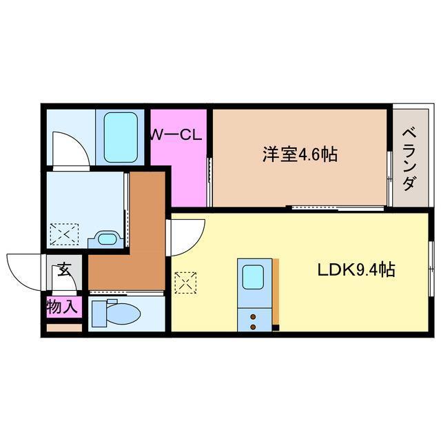 ハレ・ラニカイ(1LDK/3階)の間取り写真
