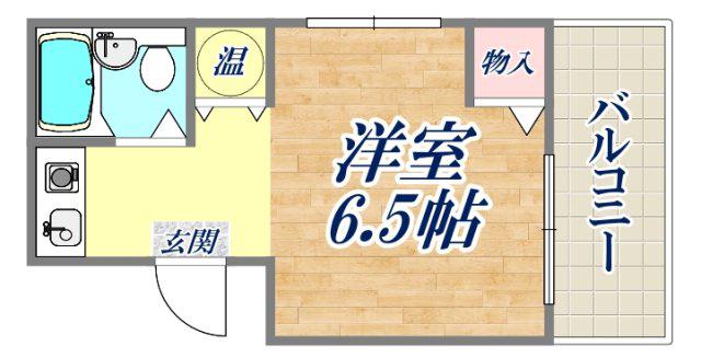 どみとりーときわⅡ(ワンルーム/3階)の間取り写真