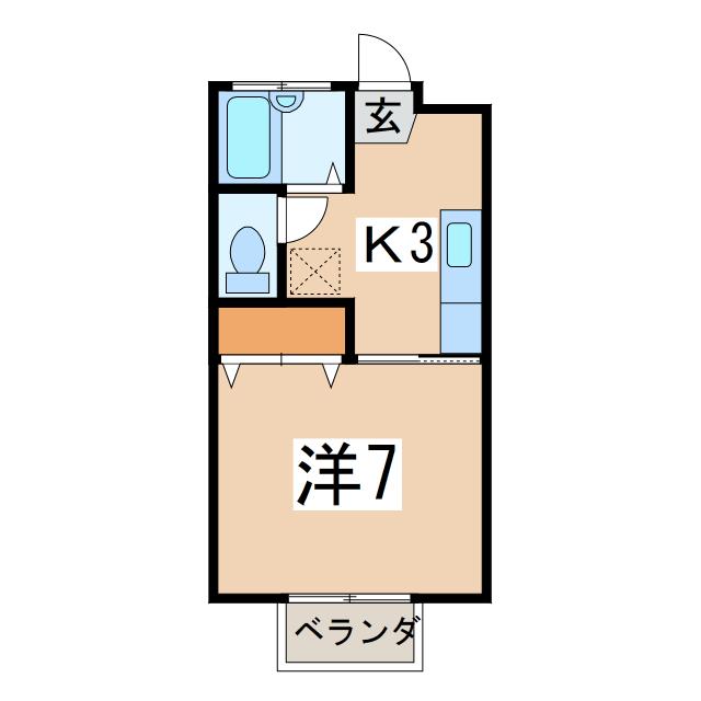 キャットハウスIII(1K/1階)の間取り写真