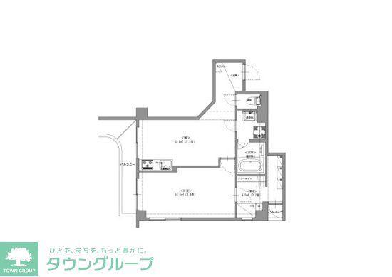 てんぐ屋西新ビル(1LDK/4階)の間取り写真