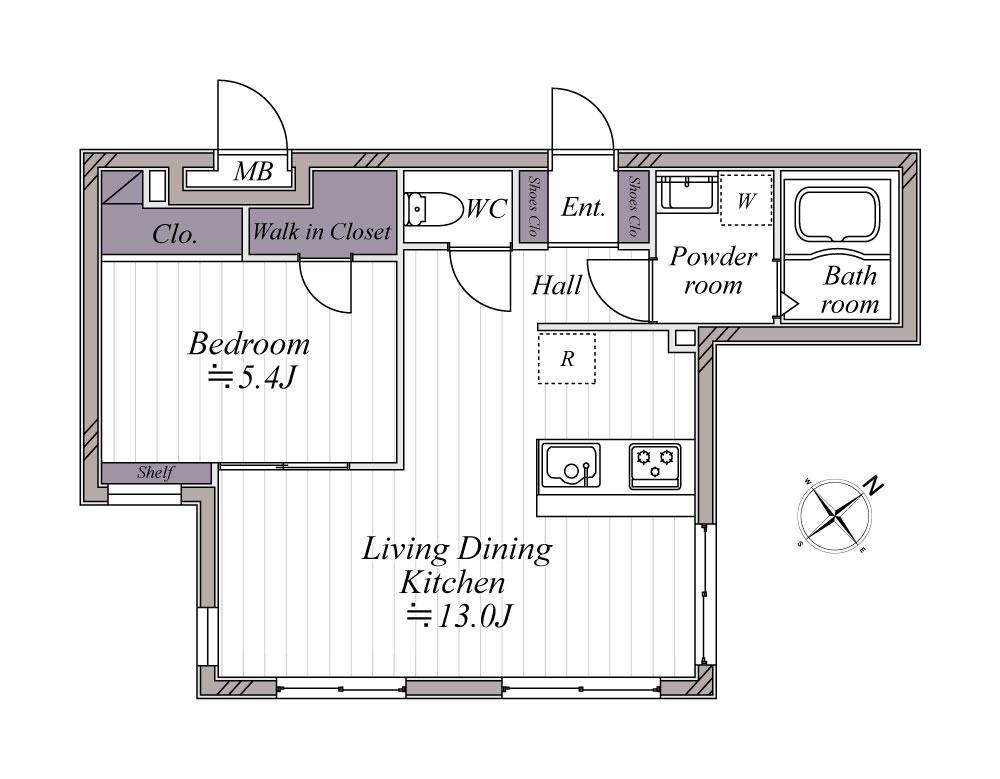WOHNUNG TOKYO NISHIMAGOME(1LDK/4階)の間取り写真