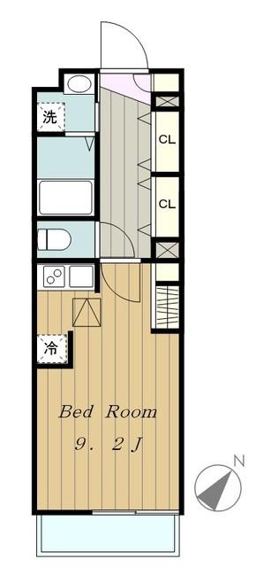 ブランミュール町田(1K/2階)の間取り写真