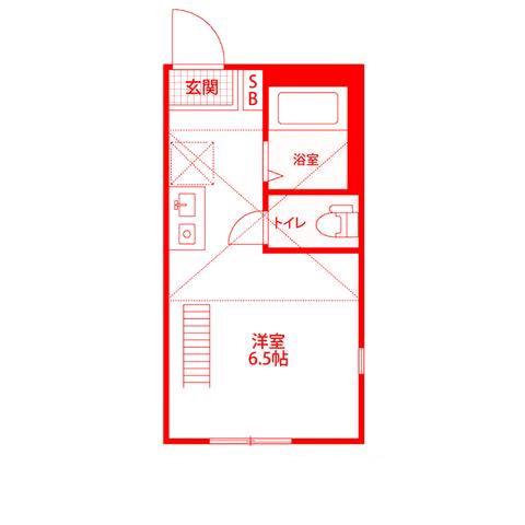 アーバンフラット桜木町(ワンルーム/2階)の間取り写真
