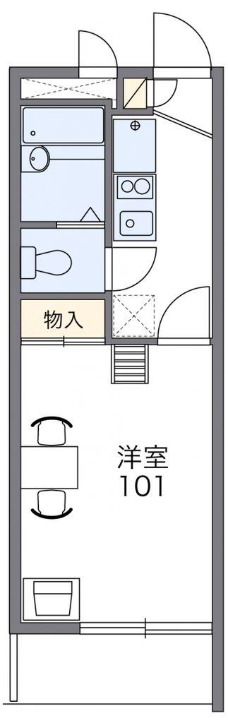 レオパレスMASA 100(1K/2階)の間取り写真