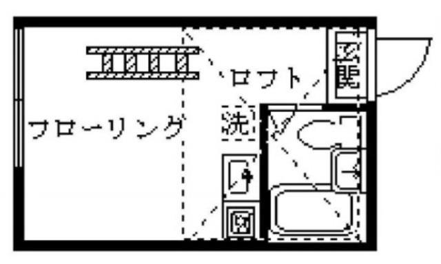 鷺ノ宮の家(ワンルーム/2階)の間取り写真