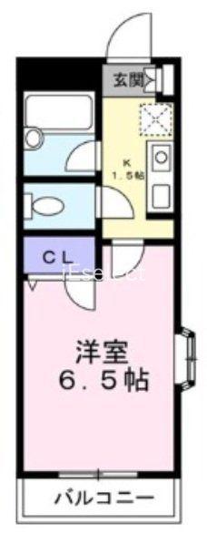 ドゥエルイースト(1K/3階)の間取り写真