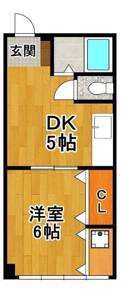 大正橋第一ビル(1DK/3階)の間取り写真