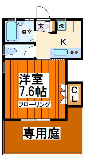 ルーブル新川(1K/1階)の間取り写真