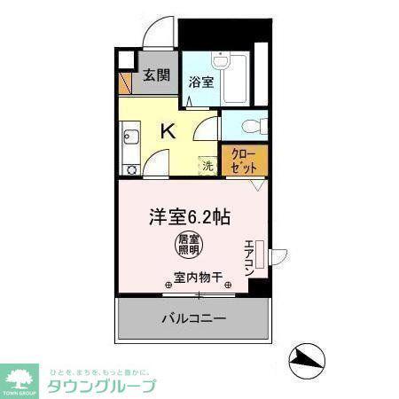 GMウエストハイツ(1K/3階)の間取り写真