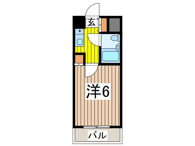 ライオンズマンション川口並木2丁目(1K/3階)の間取り写真
