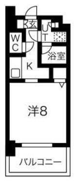 GRAN PASEO門前仲町II(1K/3階)の間取り写真