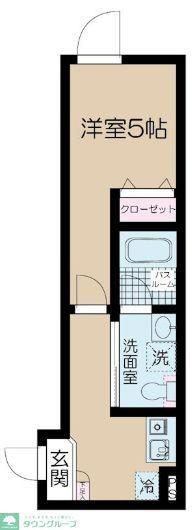 フェリーチェ桜上水A(1K/1階)の間取り写真