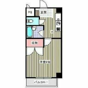 MUSE MIZUHO(1K/1階)の間取り写真