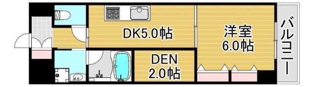 ARROW FIELDS 貮番館(1DK/3階)の間取り写真
