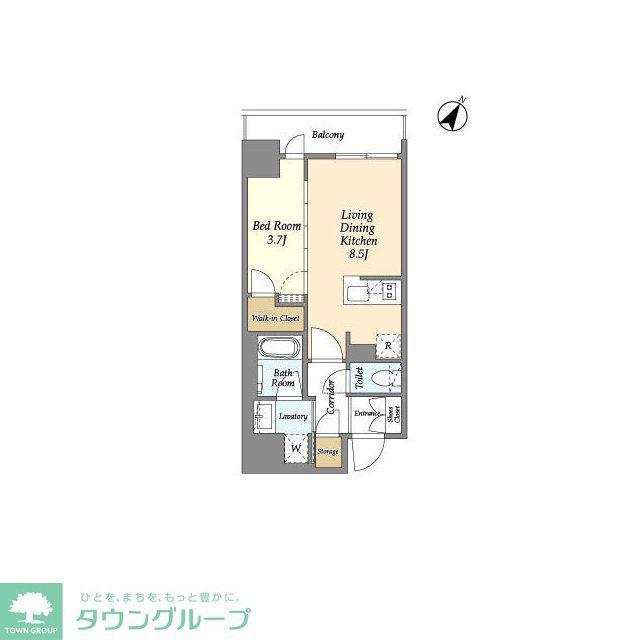 リビオメゾン横濱大通公園(1LDK/5階)の間取り写真