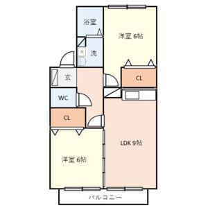 BIOTHERM (2LDK/2階)の間取り写真