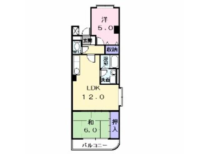 インペリアルコート(2LDK/2階)の間取り写真
