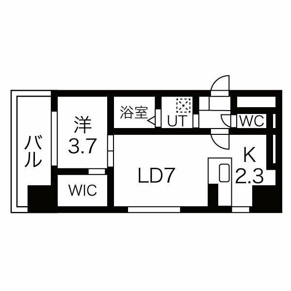 MODENA CENTRO(1LDK/10階)の間取り写真