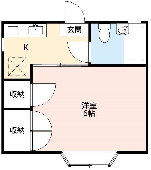 コーポジュネス(1K/1階)の間取り写真