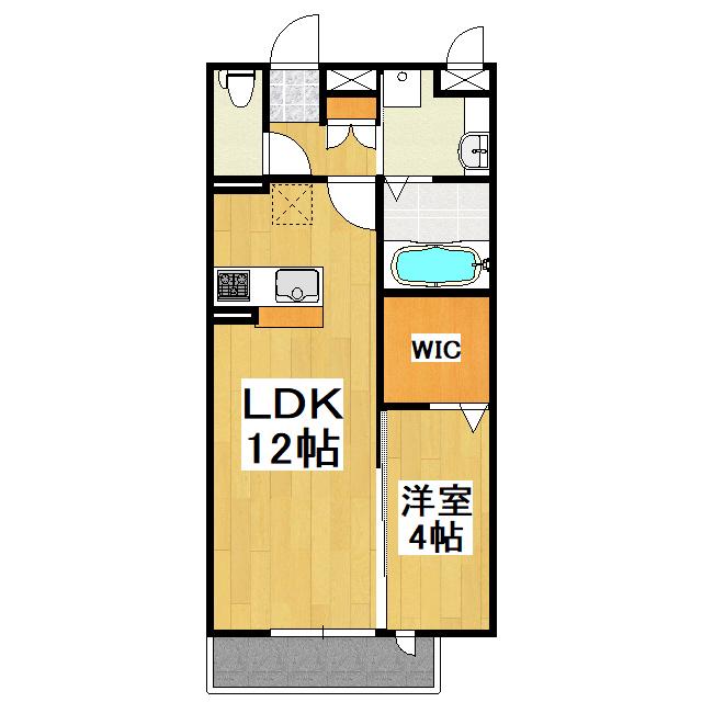ロイジェントパークスレイクタウンG(1LDK/3階)の間取り写真