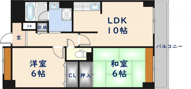 サン・コーポラス小阪(2LDK/3階)の間取り写真