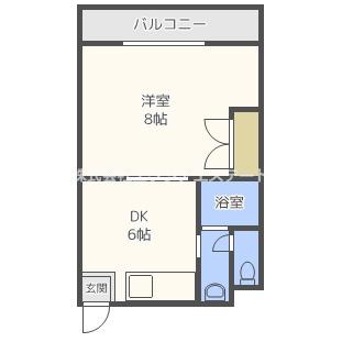 メゾンドソンジュ(1DK/1階)の間取り写真