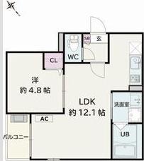 JACK YAWATA IV(1LDK/2階)の間取り写真