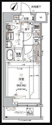 ARCOBALENO KANAMACHIII(1K/10階)の間取り写真